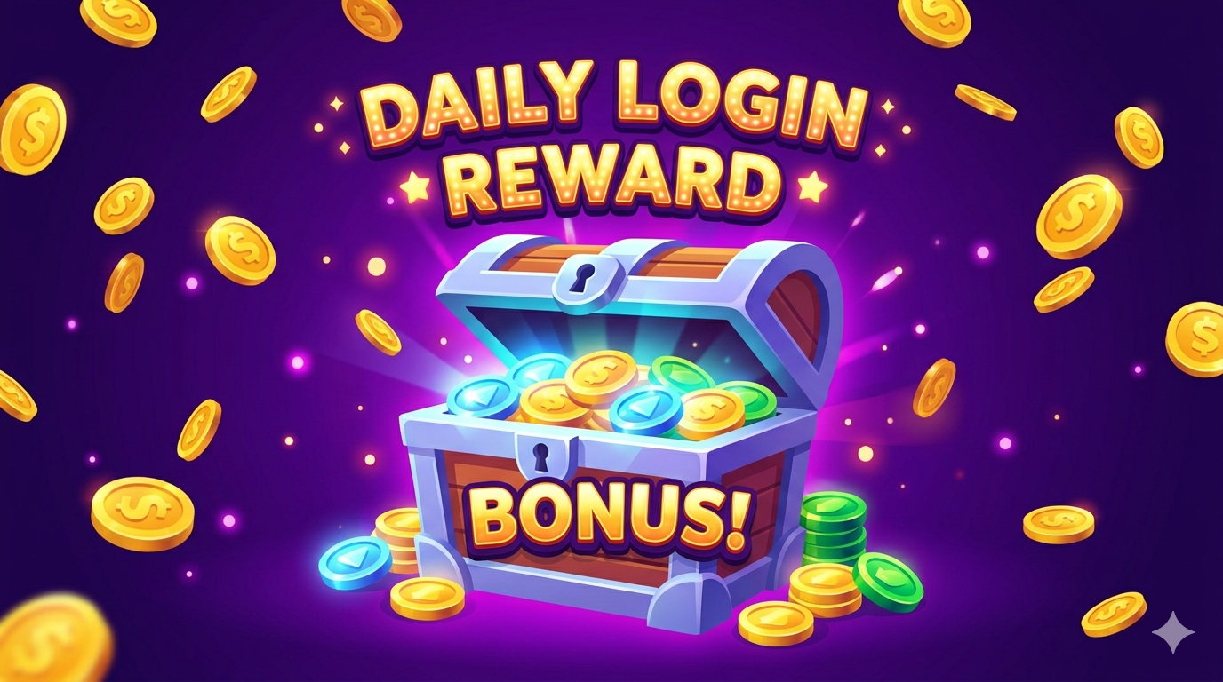 Daily login reward treasure chest